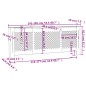 vidaXL Cubierta para radiador MDF gris 205 cm vidaXL Cubierta para radiador MDF gris 205 cm