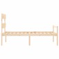 vidaXL Cama para personas mayores con cabecero madera maciza vidaXL Cama para personas mayores con cabecero madera maciza