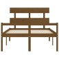 vidaXL Cama personas mayores cabecero madera marrón miel 120x200 cm vidaXL Cama personas mayores cabecero madera marrón miel 120x200 cm