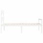 vidaXL Cama personas mayores cabecero madera maciza blanco 100x200 cm