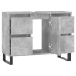 vidaXL Mueble de baño madera de ingeniería gris hormigón 80x33x60 cm vidaXL Mueble de baño madera de ingeniería gris hormigón 80x33x60 cm