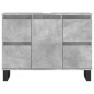 vidaXL Mueble de baño madera de ingeniería gris hormigón 80x33x60 cm vidaXL Mueble de baño madera de ingeniería gris hormigón 80x33x60 cm