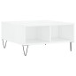 vidaXL Mesa de centro madera de ingeniería blanco brillo 60x60x30 cm vidaXL Mesa de centro madera de ingeniería blanco brillo 60x60x30 cm