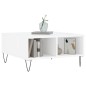 vidaXL Mesa de centro madera de ingeniería blanco brillo 60x60x30 cm vidaXL Mesa de centro madera de ingeniería blanco brillo 60x60x30 cm