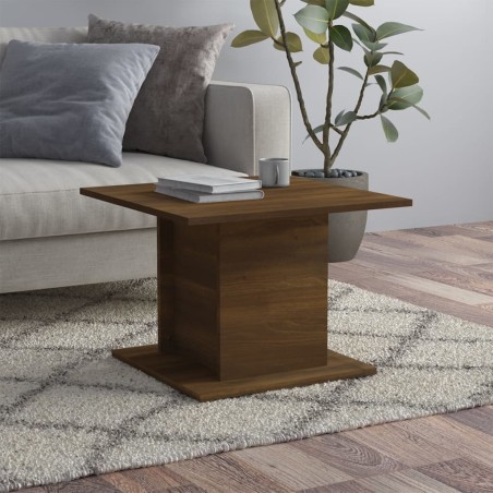 vidaXL Mesa de centro madera ingeniería marrón roble 55,5x55,5x40 cm