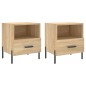 vidaXL Mesita noche 2 uds madera ingeniería roble Sonoma 40x35x47,5 cm vidaXL Mesita noche 2 uds madera ingeniería roble Sonoma 40x35x47,5 cm