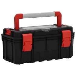 vidaXL Caja de herramientas negra y roja 55x28x26,5 cm
