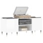 vidaXL Mueble discos madera contrachapada blanco brillo 121x38x48 cm vidaXL Mueble discos madera contrachapada blanco brillo 121x38x48 cm