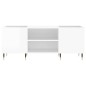 vidaXL Mueble discos madera contrachapada blanco brillo 121x38x48 cm vidaXL Mueble discos madera contrachapada blanco brillo 121x38x48 cm