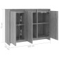 vidaXL Aparador de madera de ingeniería gris Sonoma 102x33x75 cm vidaXL Aparador de madera de ingeniería gris Sonoma 102x33x75 cm
