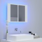vidaXL Armario espejo de baño con luz LED acrílico blanco 60x12x45 cm vidaXL Armario espejo de baño con luz LED acrílico blanco 60x12x45 cm