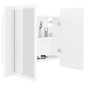 vidaXL Armario espejo de baño con luz LED acrílico blanco 60x12x45 cm vidaXL Armario espejo de baño con luz LED acrílico blanco 60x12x45 cm