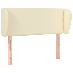 vidaXL Cabecero de cuero sintético color crema 93x23x78/88 cm