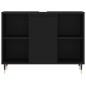 vidaXL Juego de muebles de baño 3 pzas madera contrachapada negro