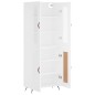 vidaXL Aparador alto madera contrachapada blanco 69,5x34x180 cm vidaXL Aparador alto madera contrachapada blanco 69,5x34x180 cm
