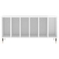 vidaXL Mueble discos madera contrachapada blanco brillo 100x38x48 cm vidaXL Mueble discos madera contrachapada blanco brillo 100x38x48 cm