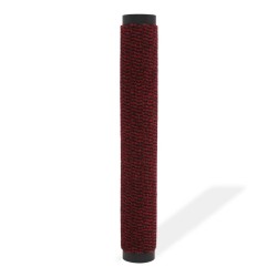 vidaXL Alfombra de entrada rectangular de nudo 60x90 cm roja