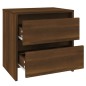 vidaXL Mesitas noche 2 uds madera ingeniería marrón 45x34,5x44,5 cm vidaXL Mesitas noche 2 uds madera ingeniería marrón 45x34,5x44,5 cm