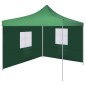 vidaXL Cenador plegable con 2 paredes verde 3x3 m