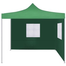 vidaXL Cenador plegable con 2 paredes verde 3x3 m