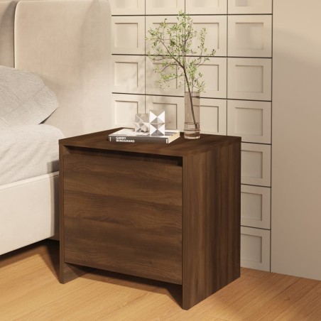 vidaXL Mesita de noche madera de ingeniería marrón roble 45x34x44,5 cm