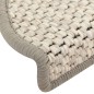 vidaXL Alfombrilla autoadhesiva escalera sisal 15 uds beige 65x21x4 cm vidaXL Alfombrilla autoadhesiva escalera sisal 15 uds beige 65x21x4 cm