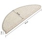 vidaXL Alfombrilla autoadhesiva escalera sisal 15 uds beige 65x21x4 cm vidaXL Alfombrilla autoadhesiva escalera sisal 15 uds beige 65x21x4 cm