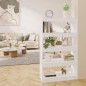 vidaXL Estantería/divisor madera de ingeniería blanco 80x30x135 cm vidaXL Estantería/divisor madera de ingeniería blanco 80x30x135 cm