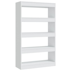 vidaXL Estantería/divisor madera de ingeniería blanco 80x30x135 cm