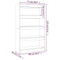vidaXL Estantería/divisor madera de ingeniería blanco 80x30x135 cm vidaXL Estantería/divisor madera de ingeniería blanco 80x30x135 cm