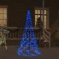 vidaXL Árbol de Navidad en asta de bandera 200 LED azul 180 cm vidaXL Árbol de Navidad en asta de bandera 200 LED azul 180 cm