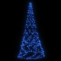 vidaXL Árbol de Navidad en asta de bandera 200 LED azul 180 cm vidaXL Árbol de Navidad en asta de bandera 200 LED azul 180 cm