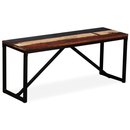 vidaXL Banco de madera maciza reciclada 110x35x45 cm