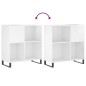 vidaXL Mueble discos madera contrachapada blanco brillo 84,5x38x89 cm vidaXL Mueble discos madera contrachapada blanco brillo 84,5x38x89 cm