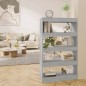 vidaXL Estantería/divisor madera ingeniería gris Sonoma 80x30x135 cm vidaXL Estantería/divisor madera ingeniería gris Sonoma 80x30x135 cm