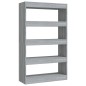 vidaXL Estantería/divisor madera ingeniería gris Sonoma 80x30x135 cm vidaXL Estantería/divisor madera ingeniería gris Sonoma 80x30x135 cm