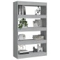 vidaXL Estantería/divisor madera ingeniería gris Sonoma 80x30x135 cm vidaXL Estantería/divisor madera ingeniería gris Sonoma 80x30x135 cm