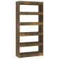 vidaXL Estantería/divisor madera ingeniería roble ahumado 80x30x166 cm vidaXL Estantería/divisor madera ingeniería roble ahumado 80x30x166 cm