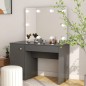 vidaXL Tocador de maquillaje con luces LED MDF gris 110x55x145 cm vidaXL Tocador de maquillaje con luces LED MDF gris 110x55x145 cm