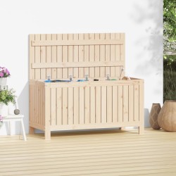 vidaXL Caja de almacenaje jardín madera maciza de pino 115x49x60 cm