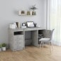 vidaXL Escritorio de madera de ingeniería gris hormigón 140x50x76 cm