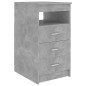 vidaXL Escritorio de madera de ingeniería gris hormigón 140x50x76 cm