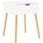 vidaXL Mesita de noche madera contrachapada blanco 40x40x56 cm vidaXL Mesita de noche madera contrachapada blanco 40x40x56 cm