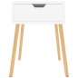 vidaXL Mesita de noche madera contrachapada blanco 40x40x56 cm vidaXL Mesita de noche madera contrachapada blanco 40x40x56 cm