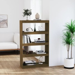 vidaXL Estantería/divisor de espacios pino marrón miel 80x30x135,5 cm