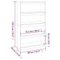 vidaXL Estantería/divisor de espacios pino marrón miel 80x30x135,5 cm vidaXL Estantería/divisor de espacios pino marrón miel 80x30x135,5 cm