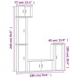 vidaXL Set de muebles de TV 5 pzas madera contrachapada gris hormigón