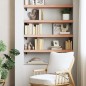 vidaXL Estante pared madera roble tratada marrón claro 80x30x(2-6) cm vidaXL Estante pared madera roble tratada marrón claro 80x30x(2-6) cm