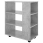 vidaXL Armario ruedas madera contrachapada gris hormigón 60x35x75 cm vidaXL Armario ruedas madera contrachapada gris hormigón 60x35x75 cm