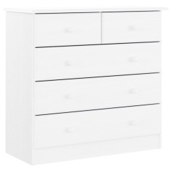 vidaXL Cómoda cajonera ALTA madera maciza pino blanco 77x35x73 cm